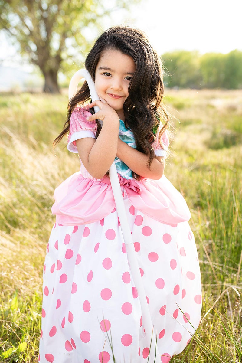 Little Adventures Bo Peep Dress up Costume (Medium) - Machine Washable Child Pretend Play and Party Dress with No Glitter - Image 2